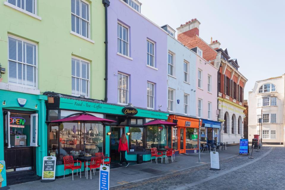 The town's quirky old town is full of independent shops and restaurants