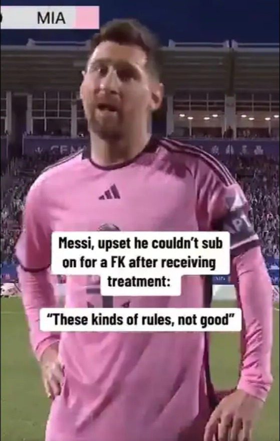 Lionel Messi was annoyed by the new rule that prevented him from being allowed back on the pitch