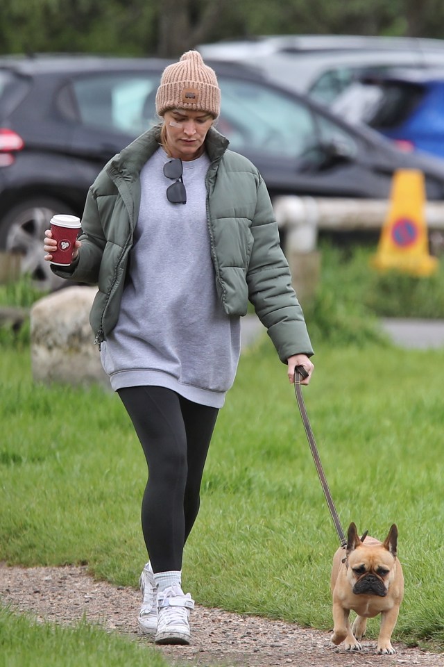 She was seen out walking her dog, Lu