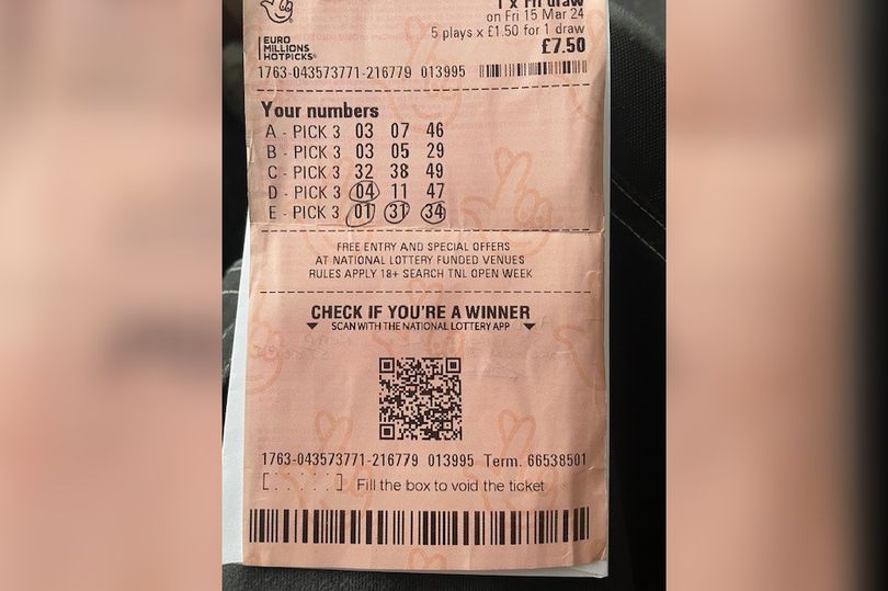 Andrew Leese saw his numbers come up for the National Lottery’s Euromillions Hotpicks