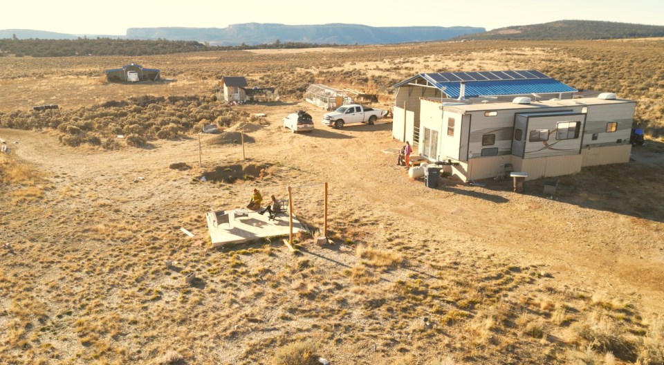 The family moved to the desert in New Mexico after buying land on Facebook marketplace