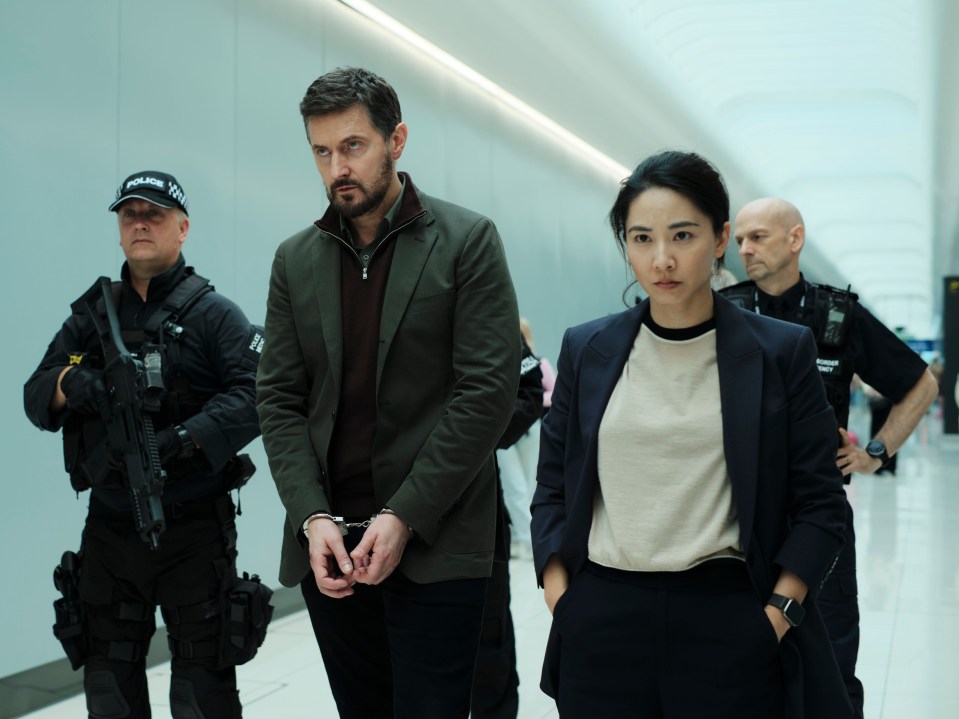 Richard Armitage’s character Dr Matthew Nolan has fled China, after being framed for a ­murder, then been put straight back on a Beijing-bound plane