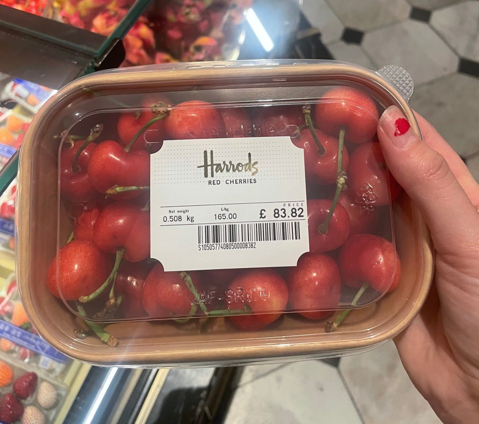 Harrods are flogging cherries for £84