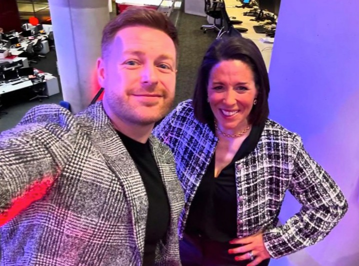 Georgie with BBC Weather colleague Tomasz Schafernaker