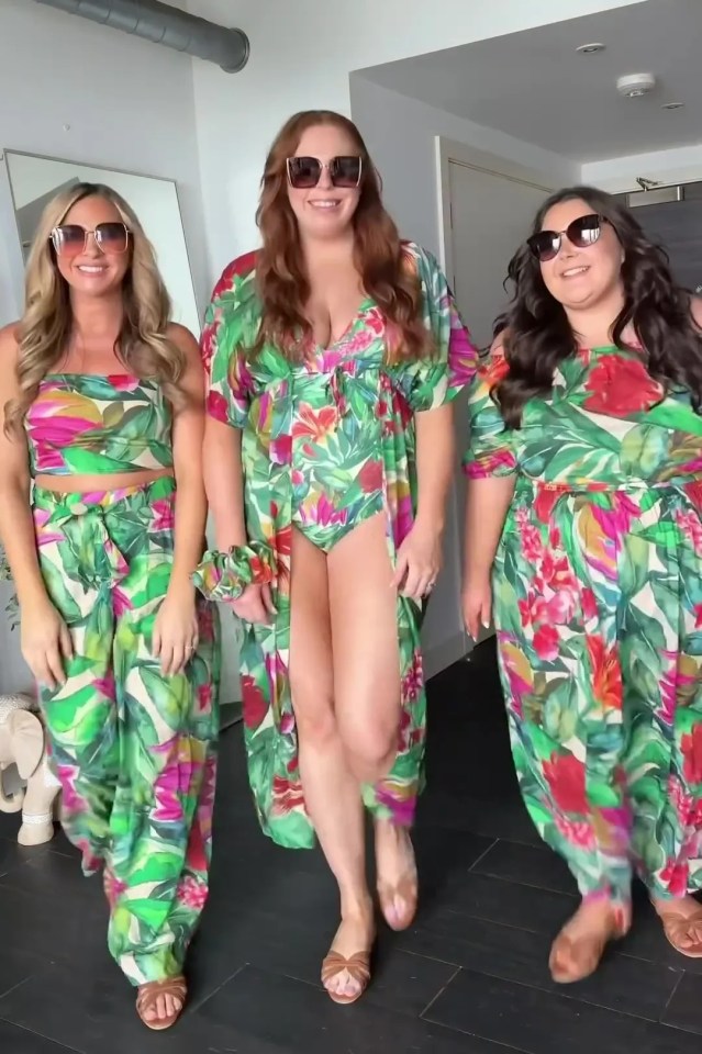 Social media users were stunned by the tropical print, and also at the stunning models