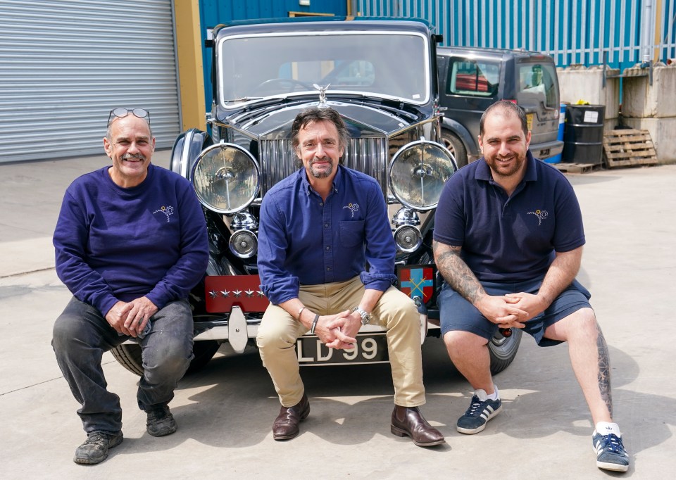 Richard with restoration experts Neil, left, and Anthony Greenhouse