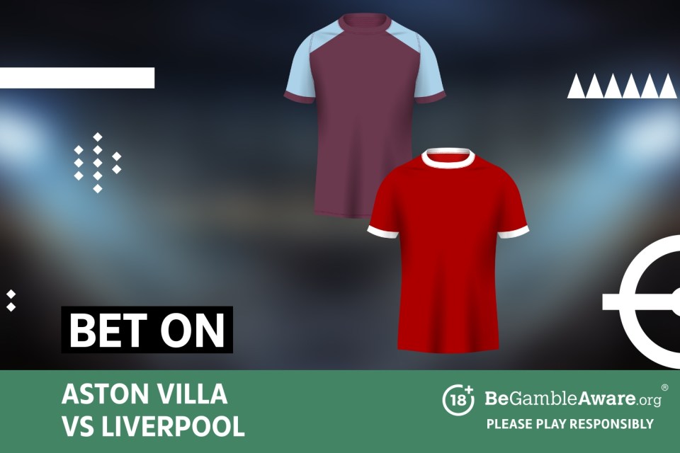 Bet on Aston Villa vs Liverpool. 18+ BeGambleAware.org - Please play responsibly.