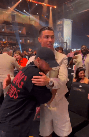 Neymar embraces with Ronaldo