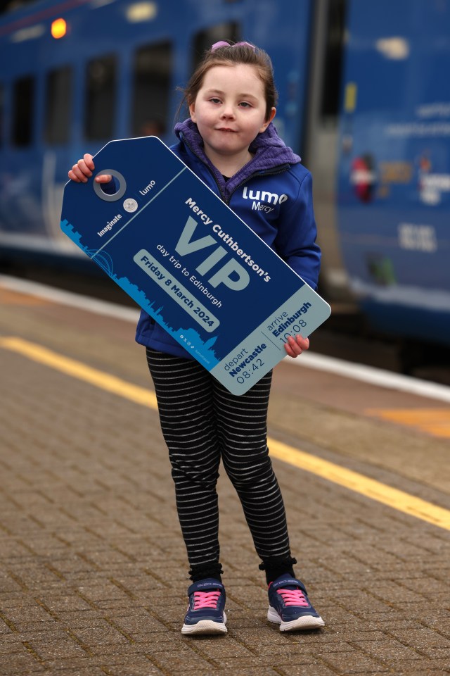 Young train fanatic Mercy got to enjoy a day out to Edinburgh thanks to rail firm Lumo