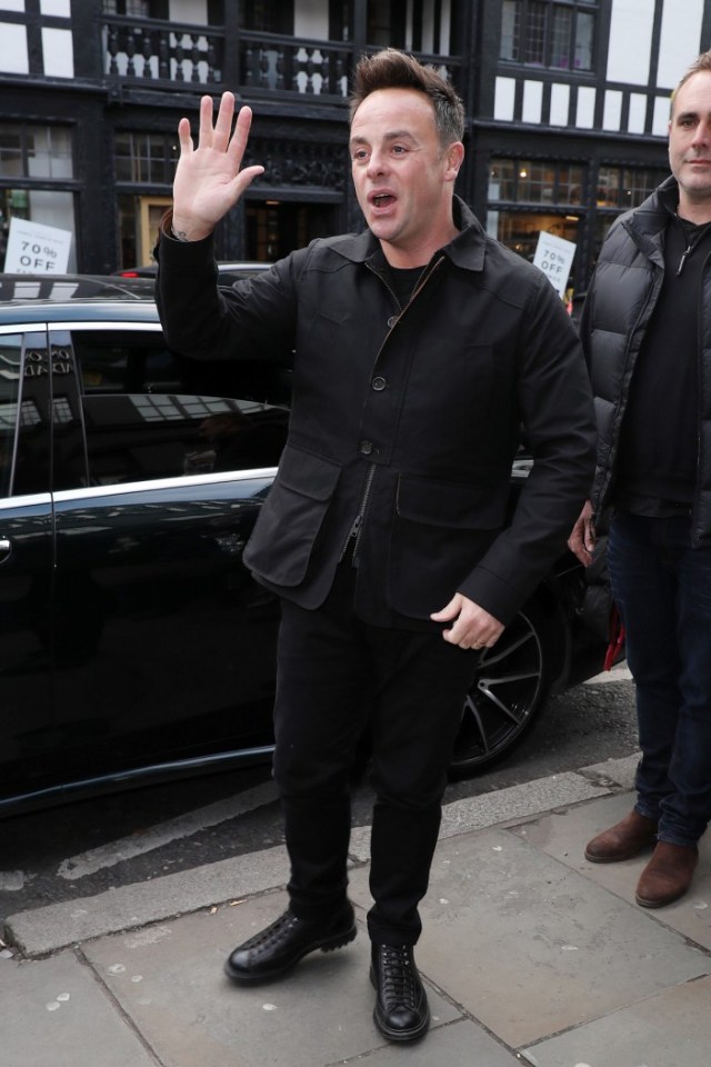 LONDON, ENGLAND - JANUARY 24: Ant McPartlin seen arriving at Britain's Got Talent auditions at London Palladium on January 24, 2023 in London, England. (Photo by Neil Mockford/GC Images)