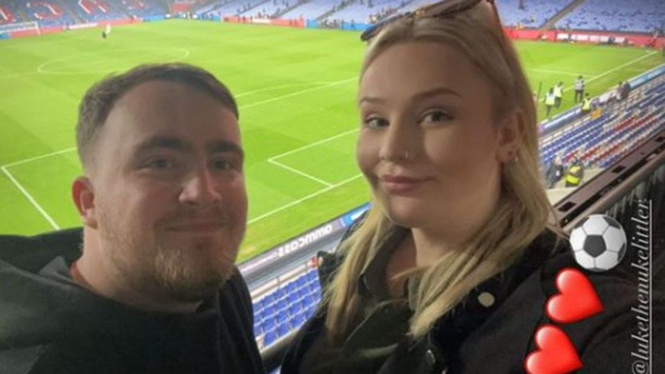 Luke Littler and girlfriend Eloise watched Manchester United's humiliation against Crystal Palace