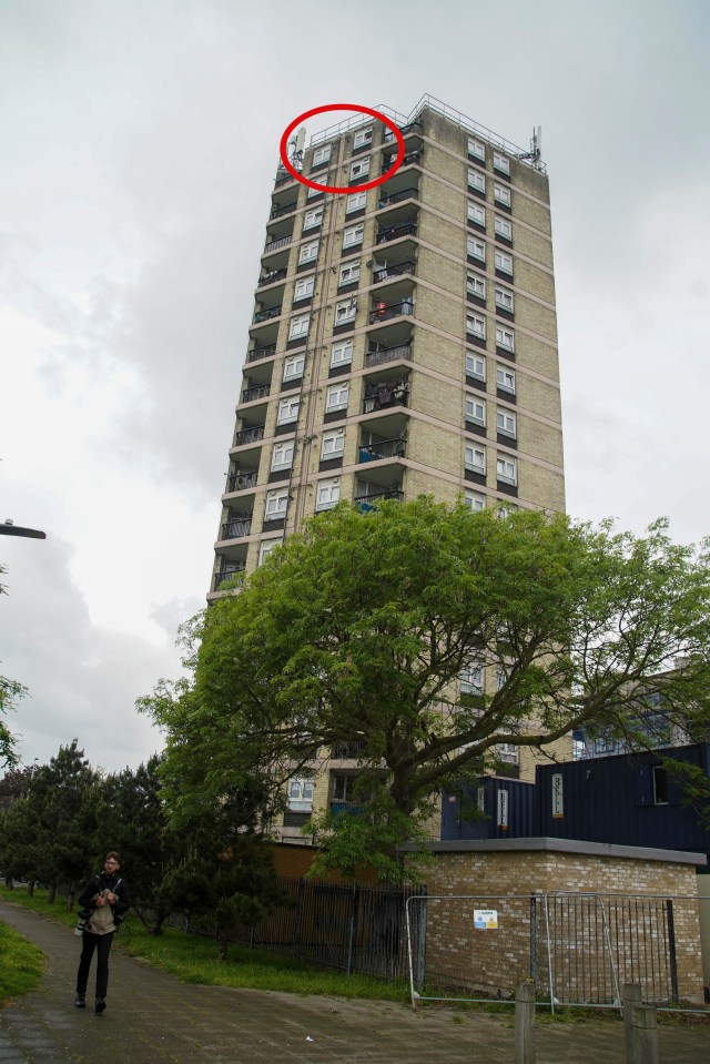 A five-year-old boy has died after falling through a 15th floor flat window