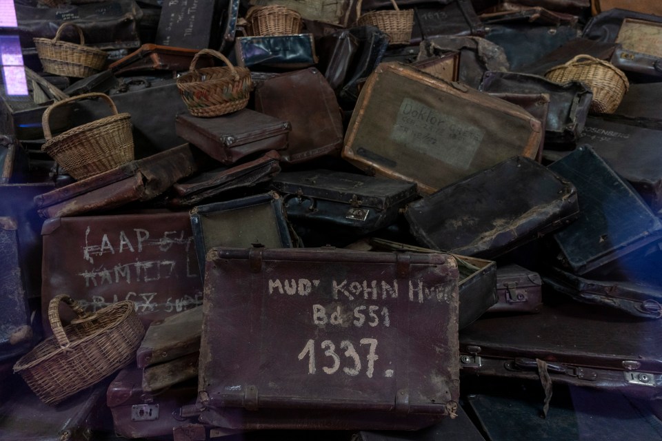 Suitcases brought by victims to Auschwitz