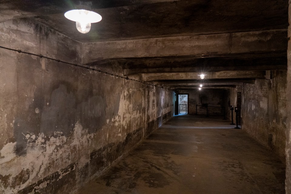 One of the gas chambers at Auschwitz