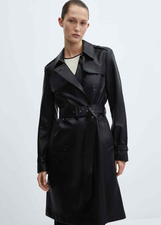 Shake up the status quo with a leather trench coat