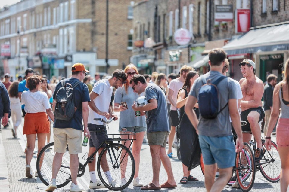 Broadway Market in Hackney, considered one of Britain's trendiest spots