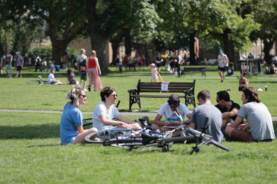 London Fields in the borough is a popular spot for friends to meet up