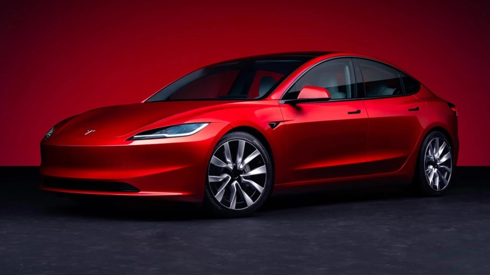 The Tesla Model 3 which recently underwent an upgrade in the UK