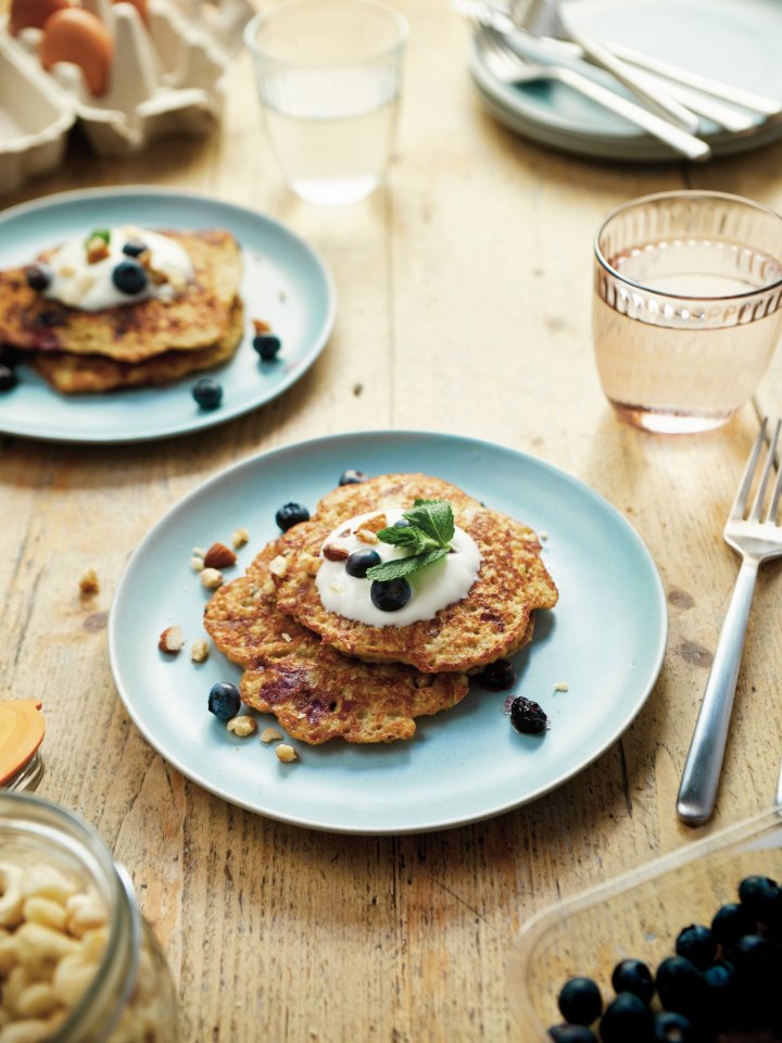 Treat yourself to some healthy blueberry oat pancakes