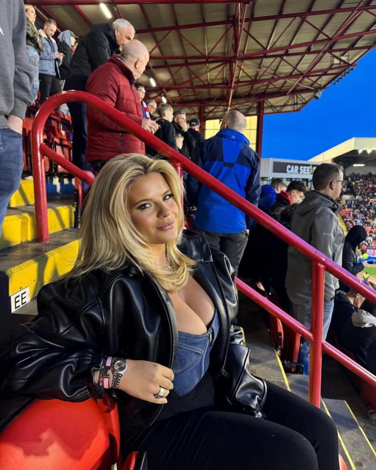 The influencer was supporting the Tykes at Oakwell