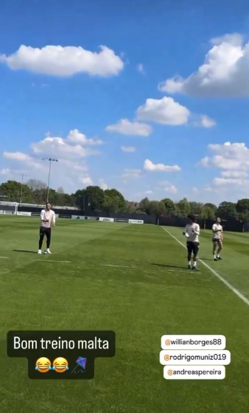 Raul Jimenez posted a clip on Instagram of several team-mates today