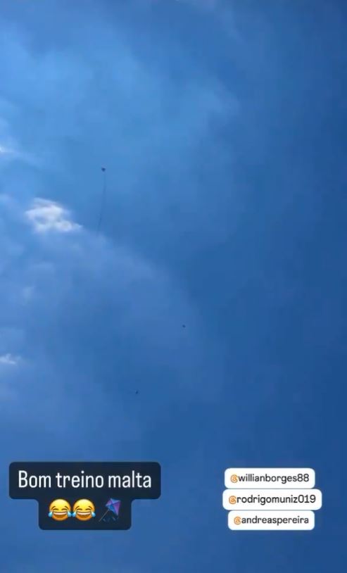 The Fulham players were flying kites at the training ground