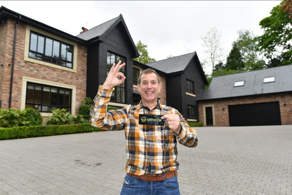 Kevin claimed a five-bedroom countryside retreat after winning the Omaze Million Pound House Draw