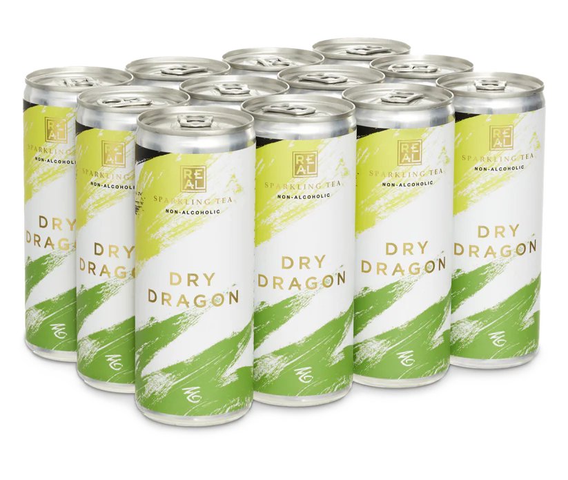 Dry Dragon is made from lonjing green tea, sugar and live cultures – which are all good for your gut