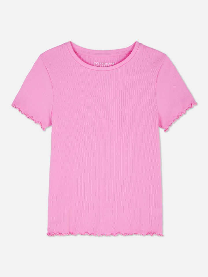 Ribbed Lettuce Trim T-shirt, which comes in pink, black and white, is being sold for £3