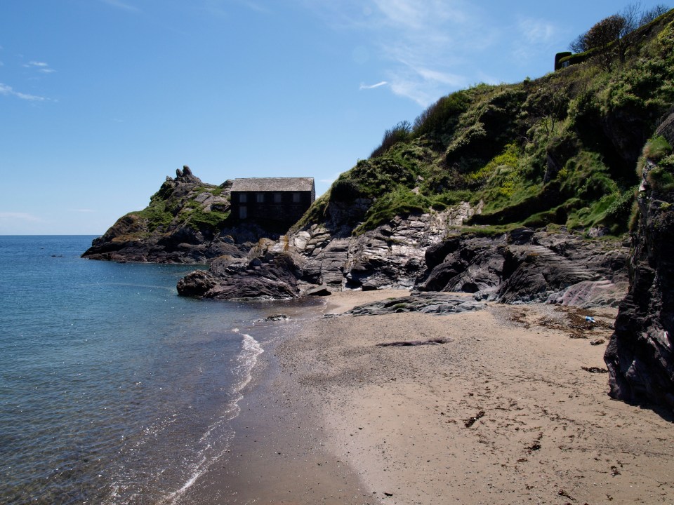 Polperro Beach is a largely sandy beach that disappears at high tide