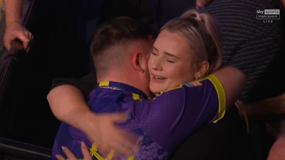 He also hugged Eloise after sealing his stunning victory