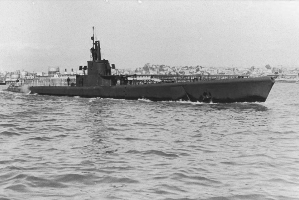 USS Harder (SS-257) is pictured in 1944