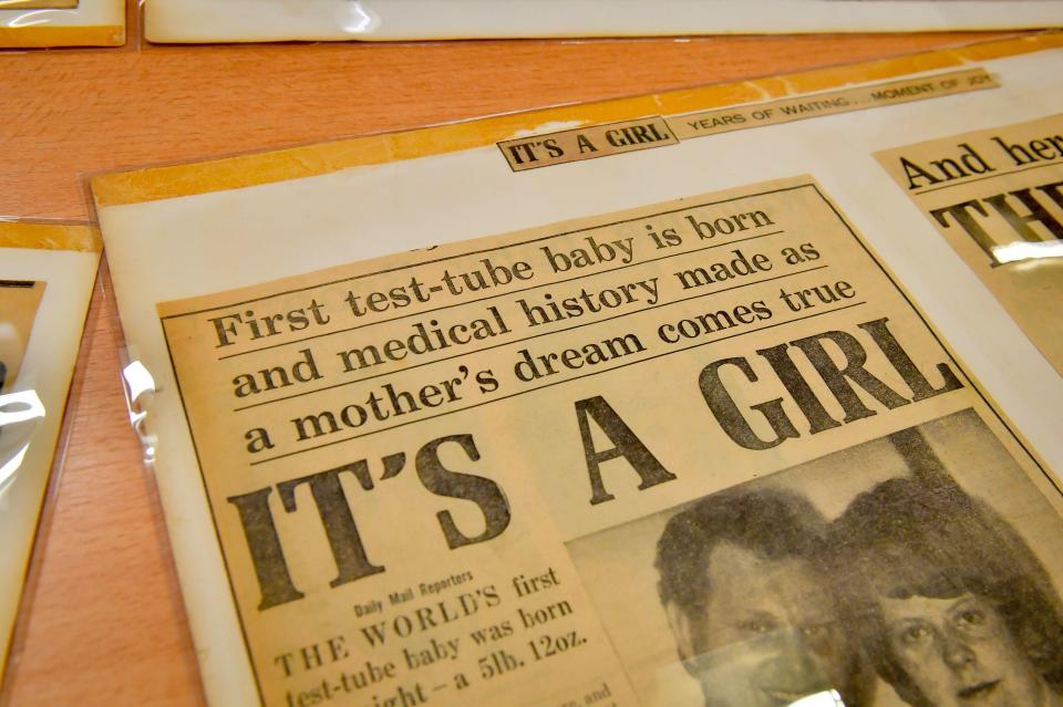 PAPHG3 Embargoed to 0001 Wednesday July 25 A cutting from the Daily Mail newspaper dated July 1978, which forms part of the Lesley Brown archive, a collection of items kept by the mother of the worldÕs first test tube baby, Louise Brown, who is celebrating her 40th birthday on Wednesday.