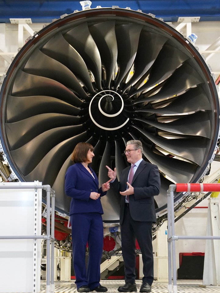 The Tories took a potshot at Labour over pensions - as Sir Keir Starmer and Shadow Chancellor Rachel Reeves visited a Rolls-Royce aircraft engine factory in Derby