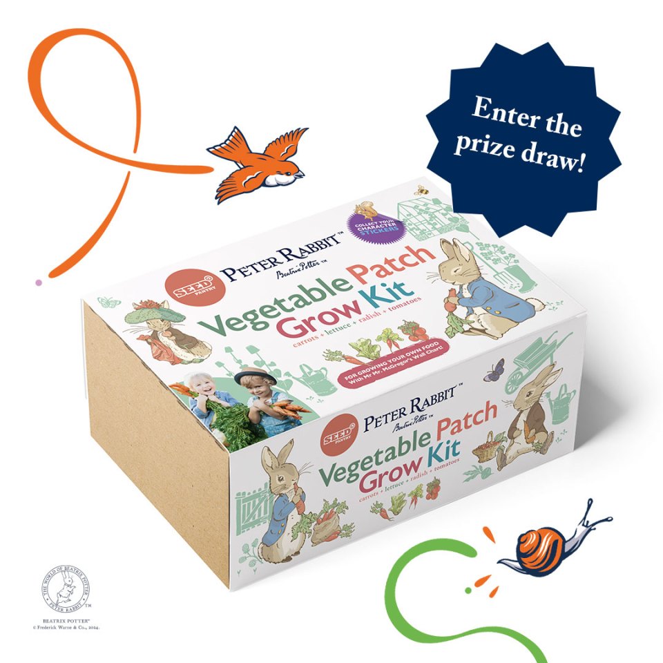 Win a Peter Rabbit grow kit as part of Children's Gardening Week