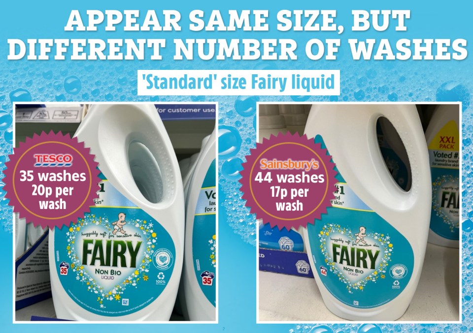 Although packs look the same, the number of washes can vary