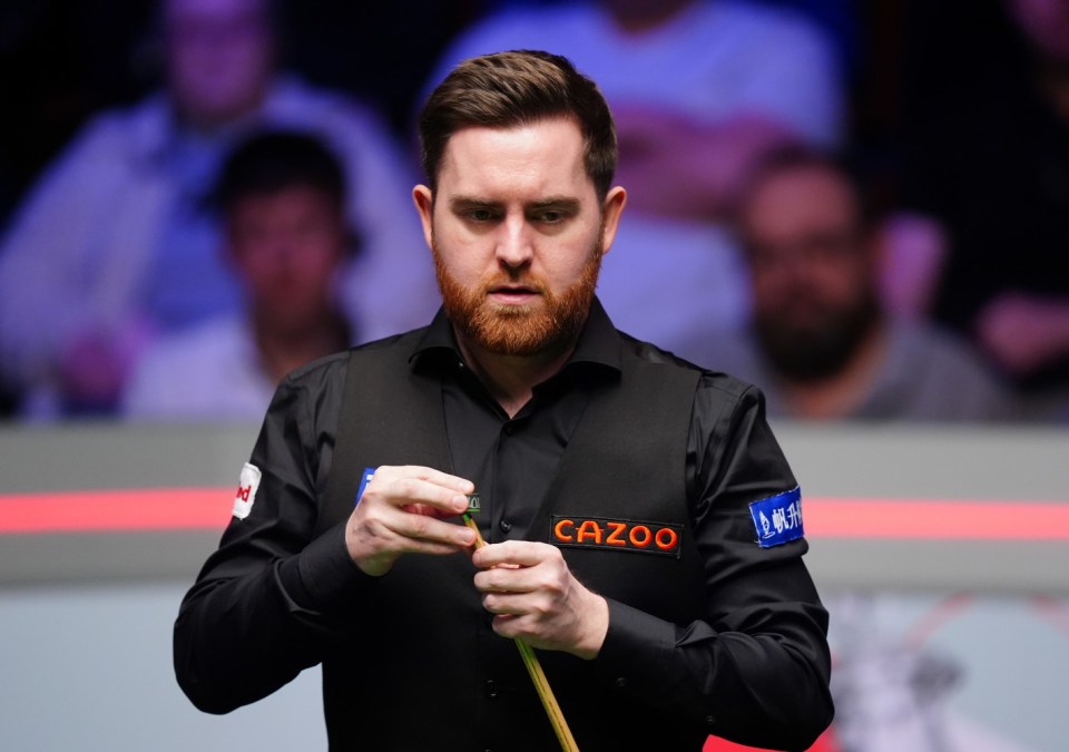 Jak Jones during his semi final match with Stuart Bingham on day fifteen of the 2024 Cazoo World Snooker Championship at the Crucible Theatre, Sheffield. Picture date: Saturday May 4, 2024. PA Photo. See PA story SNOOKER World. Photo credit should read: Mike Egerton/PA Wire. RESTRICTIONS: Use subject to restrictions. Editorial use only, no commercial use without prior consent from rights holder.