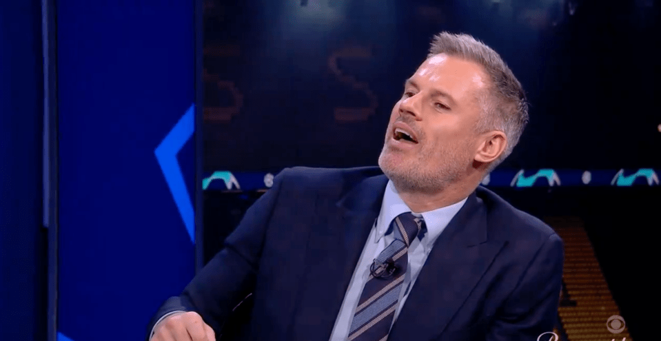 Jamie Carragher's antics were too much for the Man Utd legend to handle