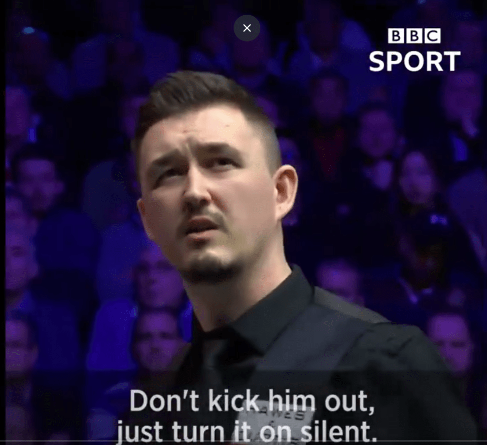 Kyren Wilson showed his nice side after a mobile phone interrupted him THREE times