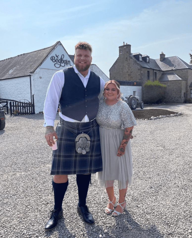 Tom and Sinead scrubbed up for a friend's wedding