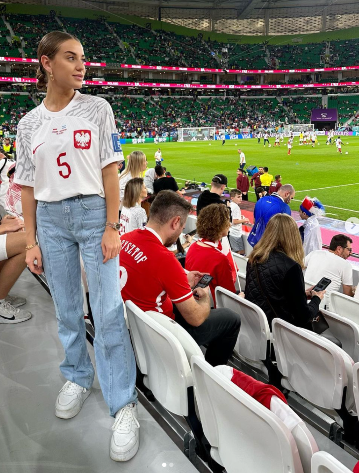 Polish beauty Julia cheered on her husband at the World Cup in Qatar