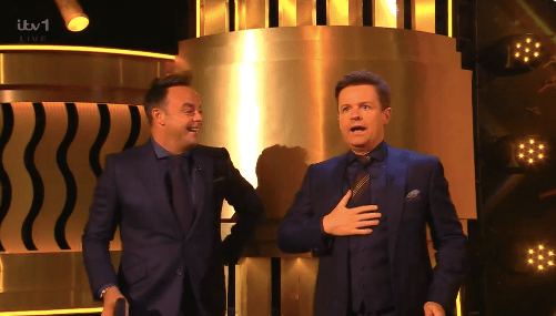 Dec was left clutching his chest following Ant's mishap