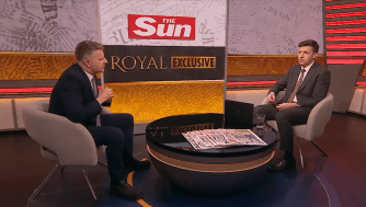 Chris Ship (left) on The Sun's Royal Exclusive YouTube show