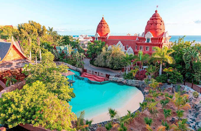 The park is home to the longest lazy river in the world and over 30 rides and slides