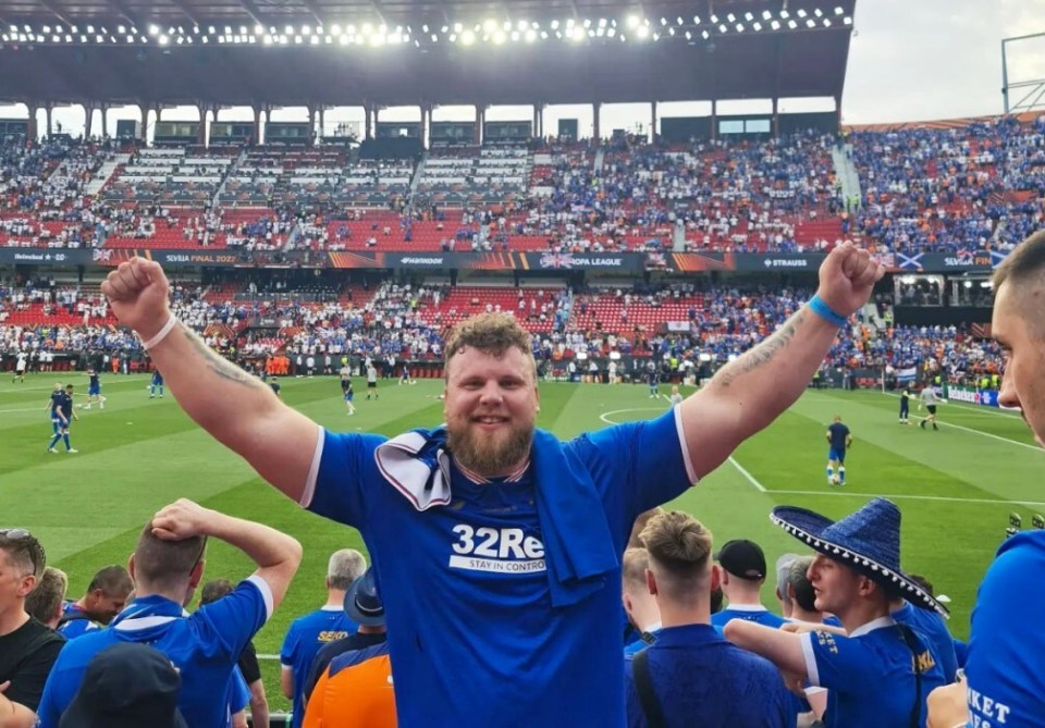 Tom is a regular at Ibrox with Sinead