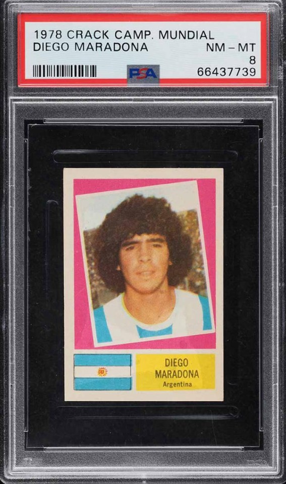 Football legend Maradona’s sticker has been known to fetched over £56,000