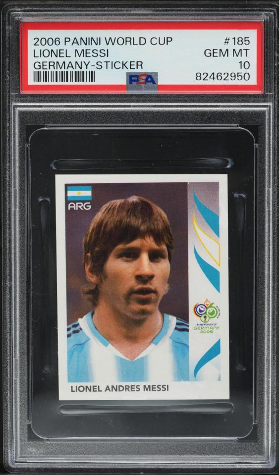 Lionel Messi's first ever World Cup sticker recently sold for over £800