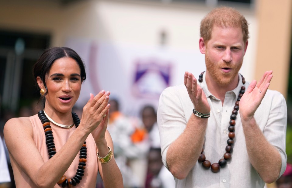 Harry and Meghan in Nigeria's capital Abuja earlier this week