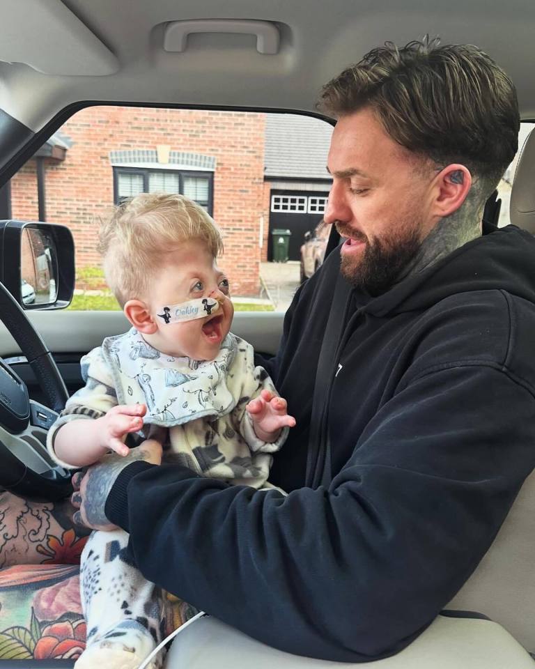 Aaron’s son Oakley has a rare condition and is undergoing surgery soon