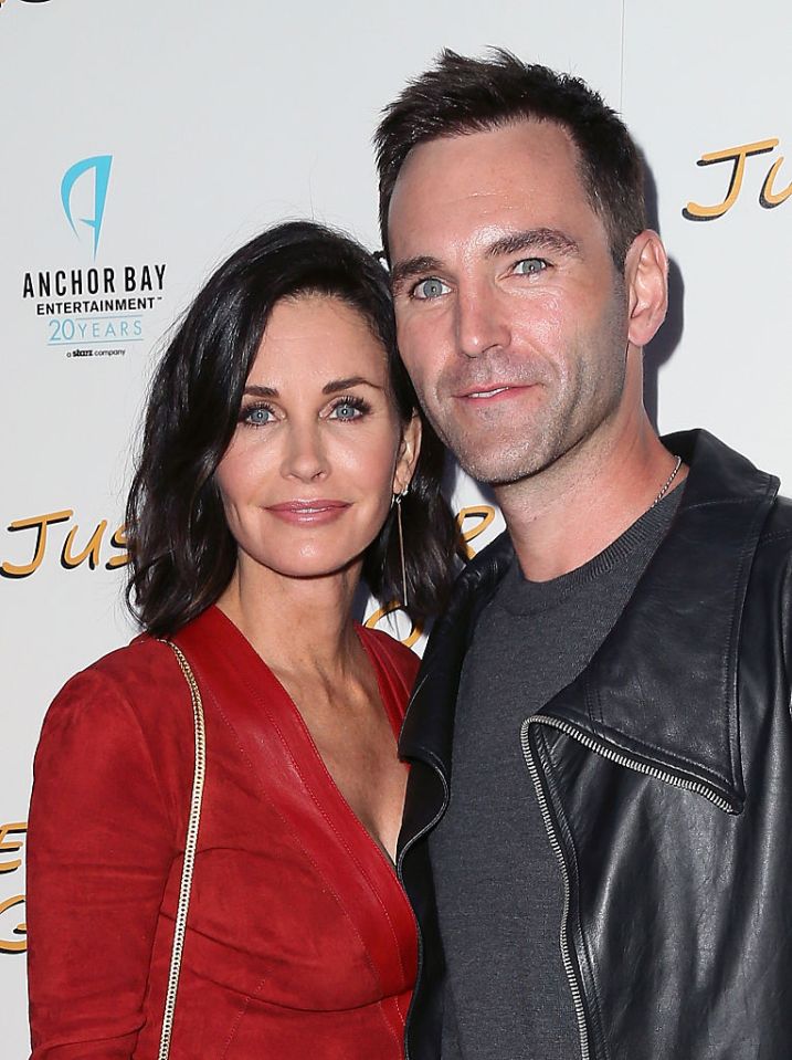 Courteney Cox with her long-term partner Johnny McDaid